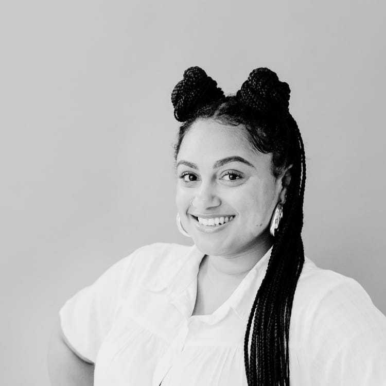 Portrait of Lila, a professional stylist at Jubi Salon, showcasing their expertise and style.